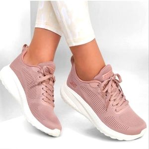 WOMEN'SSkechers BOBS Sport Squad Chaos - Face Off Mauve Sz 7